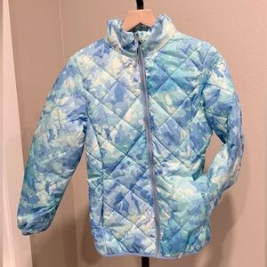 Gerry girls size large 14/16 blue camo puffer jacket